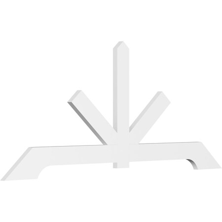 Ekena Millwork Vanguard Architectural Grade PVC Gable Bracket, 108"W x 45"H x 2"D x 6"F, 10/12 Pitch GBP108X45X0206VAN00